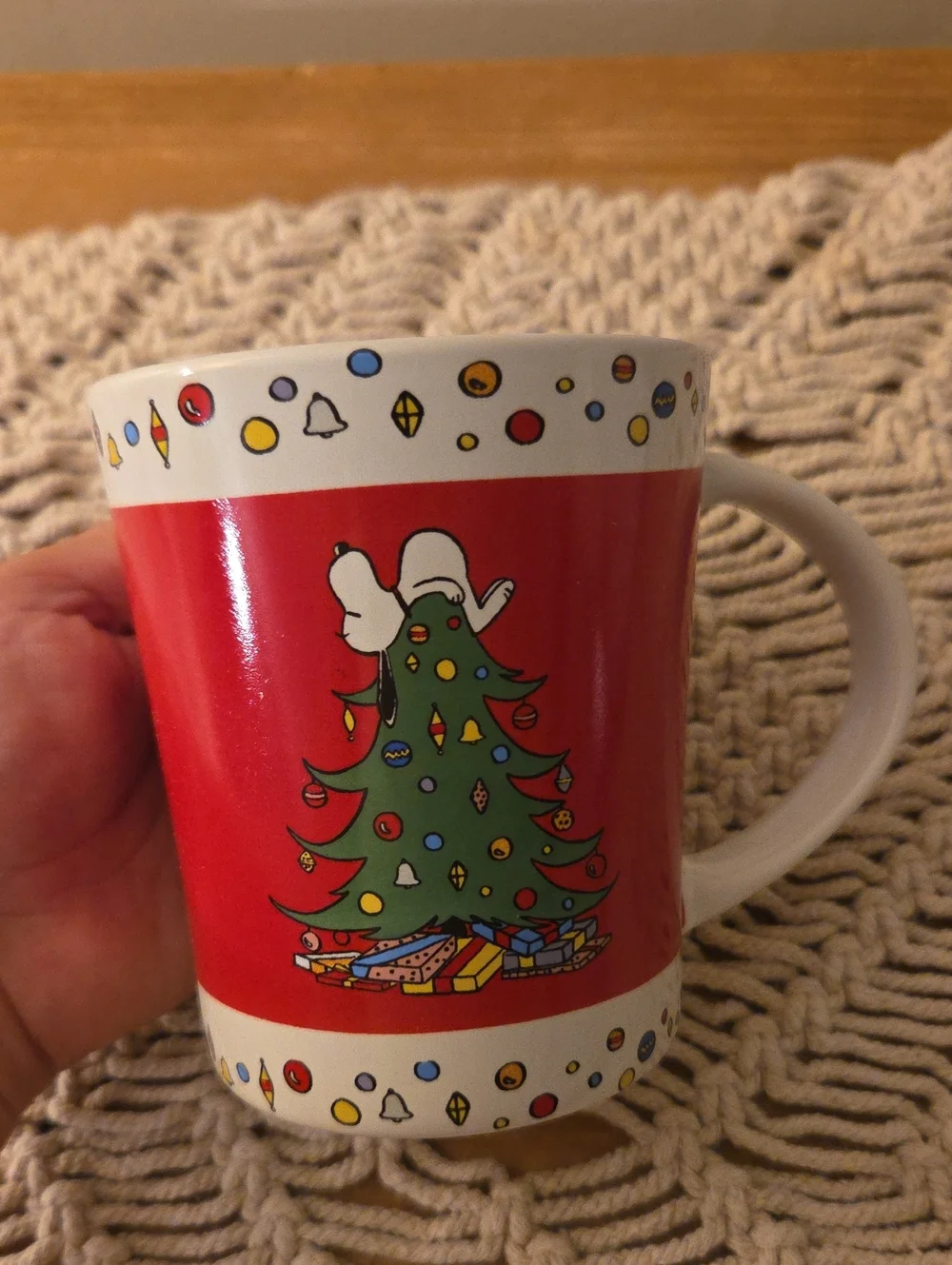 Peanuts Snoopy And Lucy Christmas Tree Mug